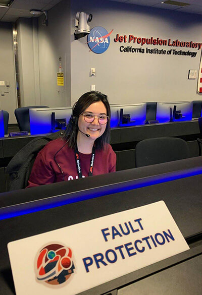 Lauren Du Charme at NASA JPL mission control