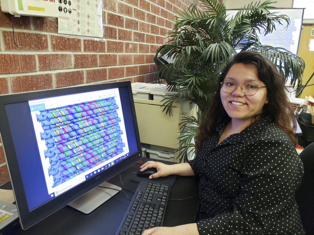 Kimberly Lopez working on research