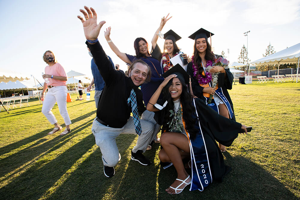 graduation students celebrating