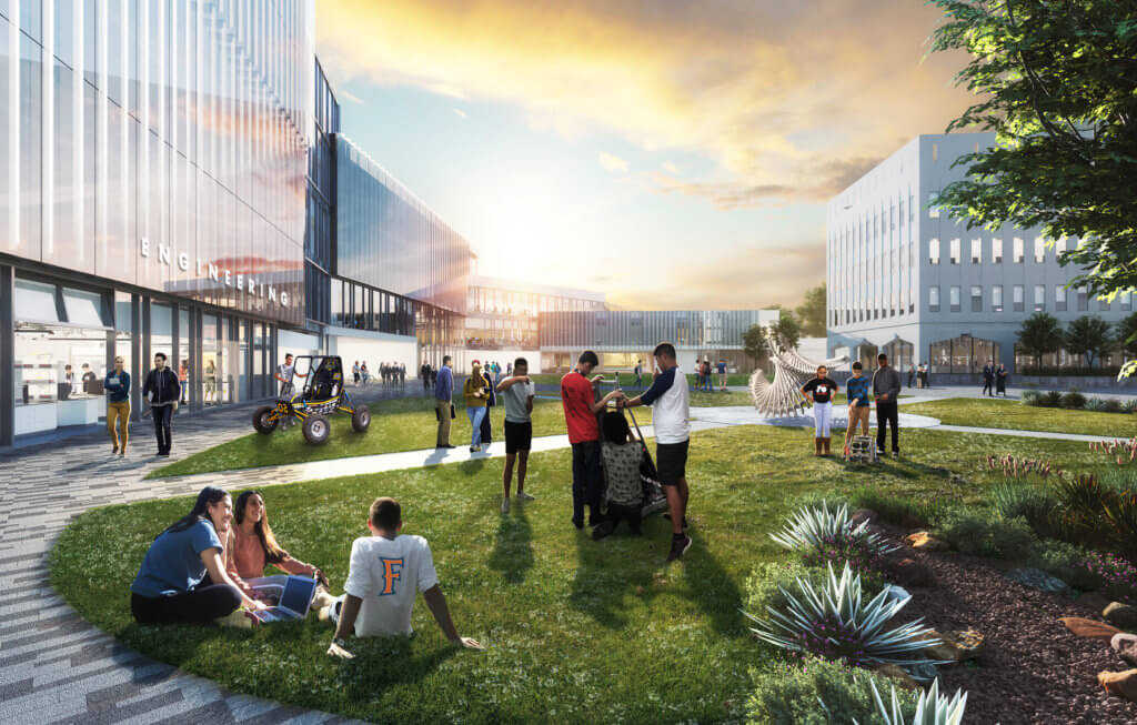 Engineering Hub Rendering Sunset