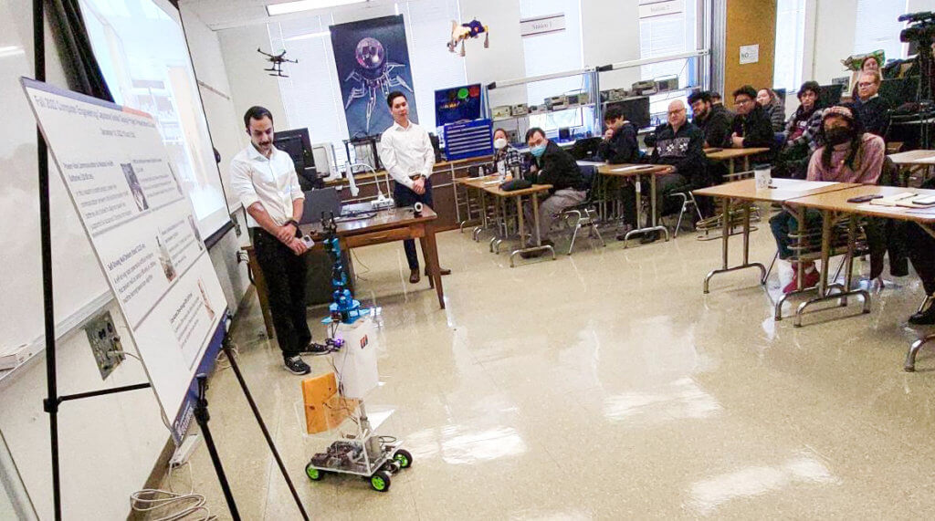 Classroom demonstration of mail delivery robot