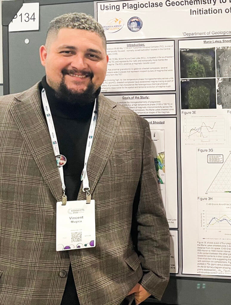 Vincent Mugica with research poster