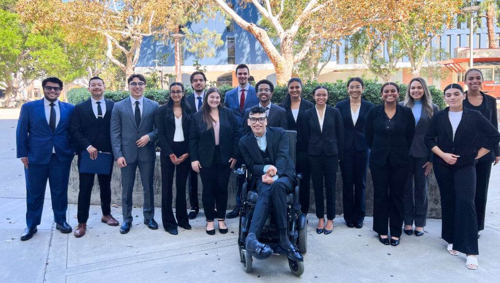 Isiah Piche and Moot Court Team
