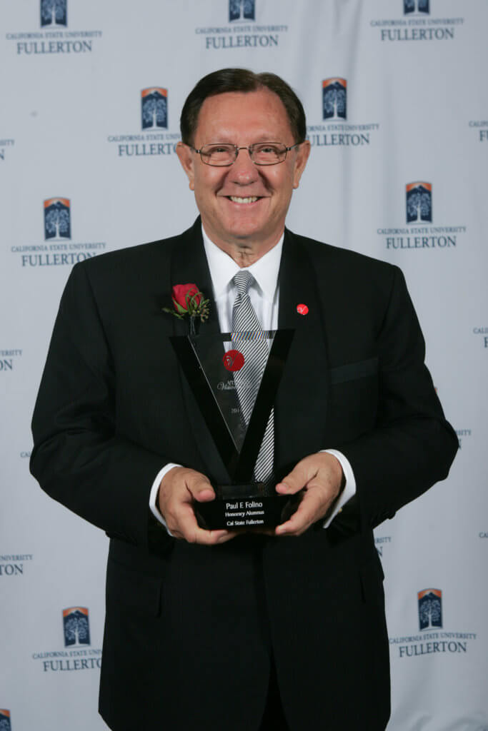 2011 Vision and Visionaries, honoree Paul F. Folino with his award.