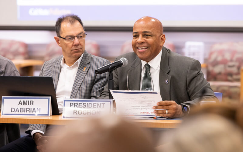 President Ronald Rochon at Academic Senate