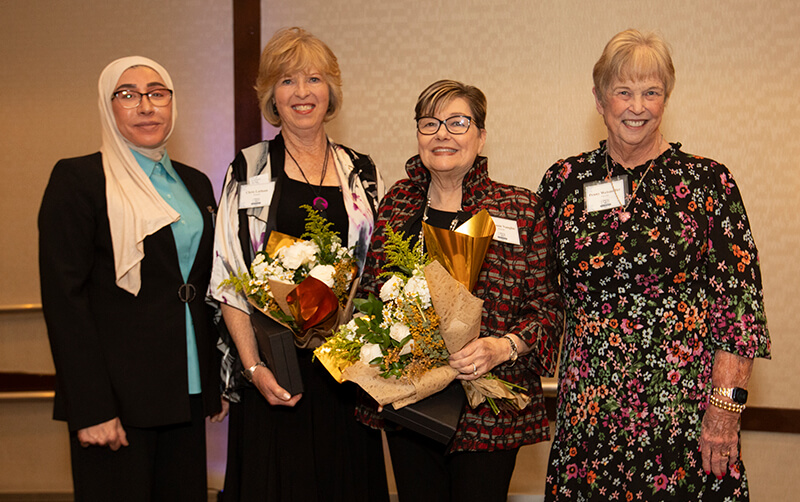 Past and Present Nursing Directors Sadeeka Al-Majid, Christine Latham, Stephanie Vaughn, Penny Weismueller