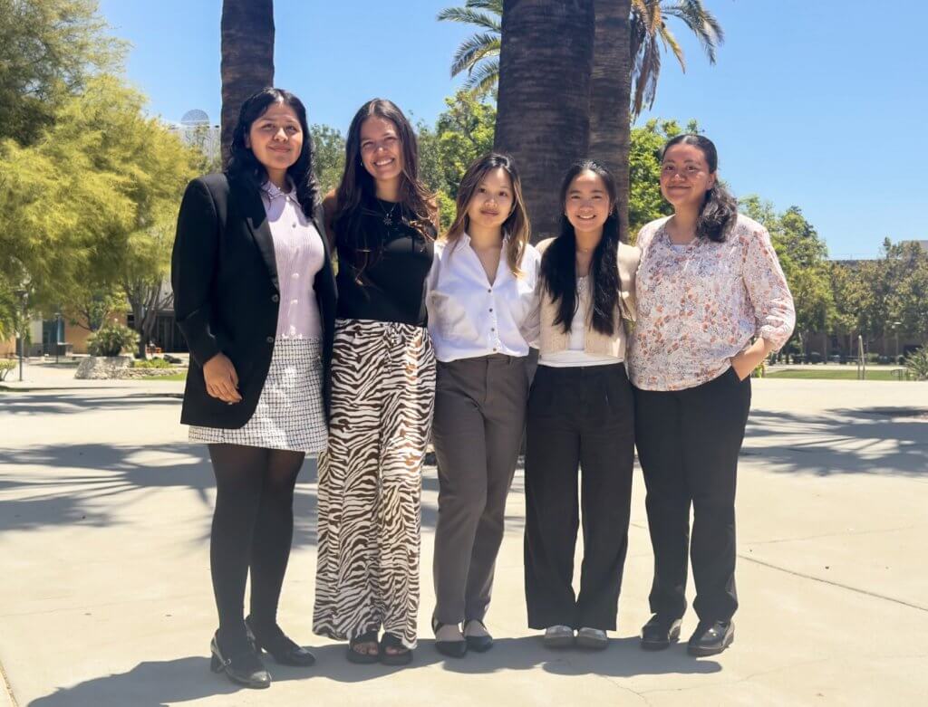 Stephanie Castro, Brenda Leal, Anna Le, Bethany Nguyen and Adalid Gutierrez