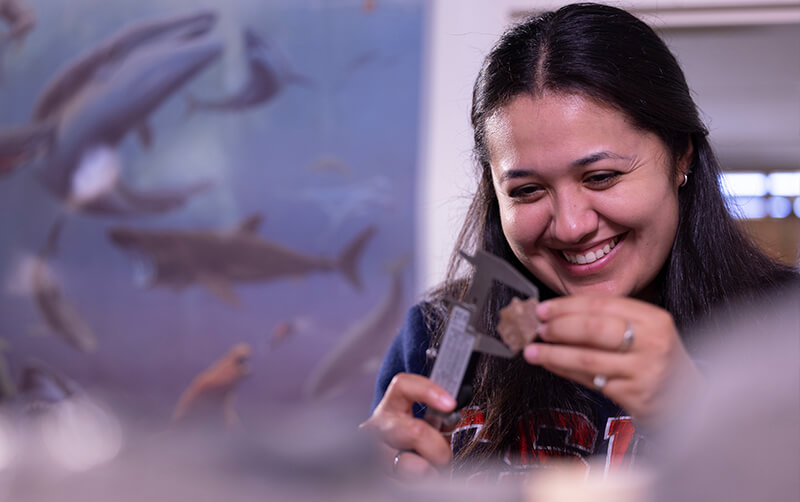 Emma Martinez works with fossils and is studying ancient sea turtles