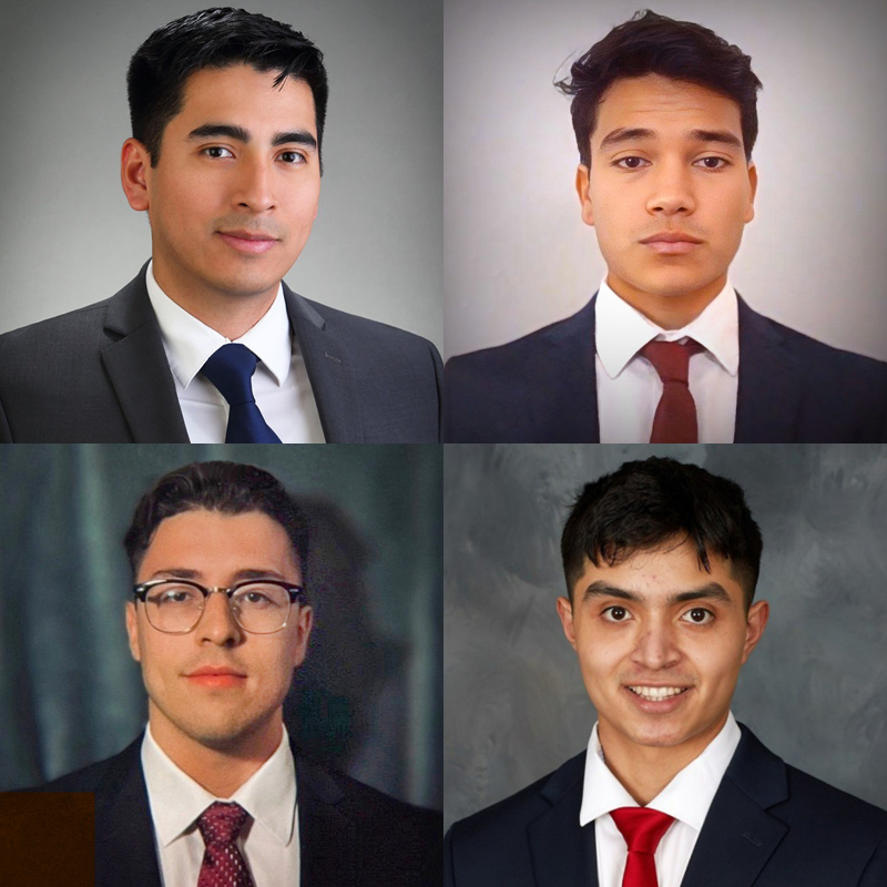 Portraits of four business students