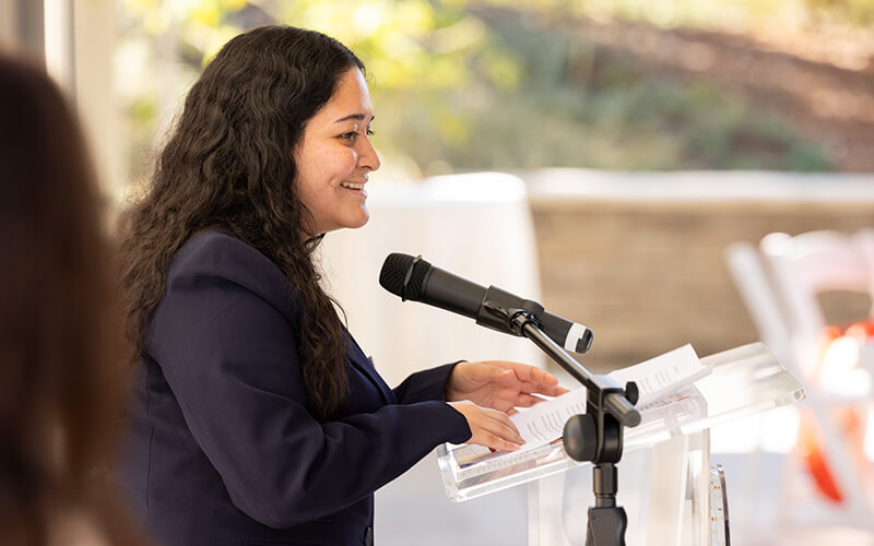 sppech-language student Naomi "Samantha" Brugman