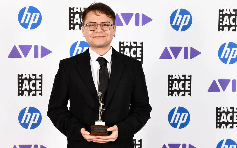 Luis Barragan holds Anne V. Coates Award for Student Editing