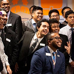 Members of the Male Success Initiative - Fullerton Center pose for a photo