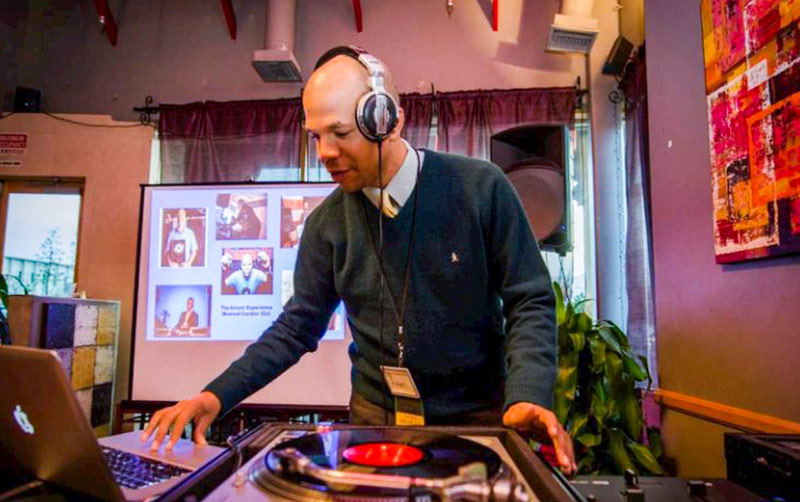 Amani Roberts working as DJ