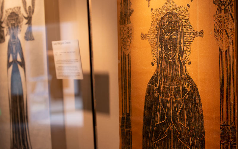 Brass rubbings exhibit.