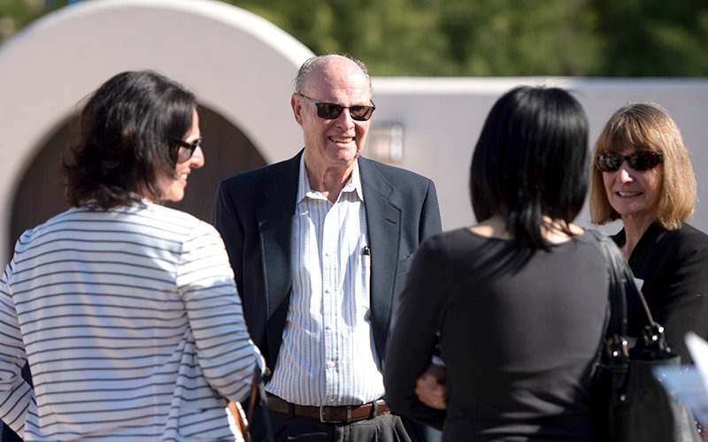 Lawrence de Graaf smiles at friends during the COPH celebration.