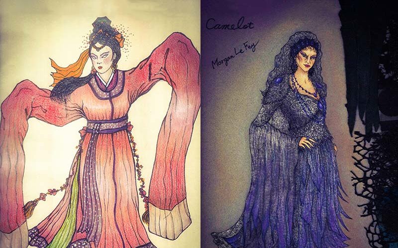 Costume design sketches