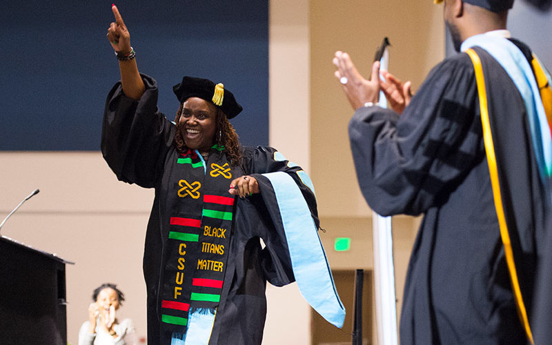 Celebrating Graduate at Pan Afrikan Ceremony