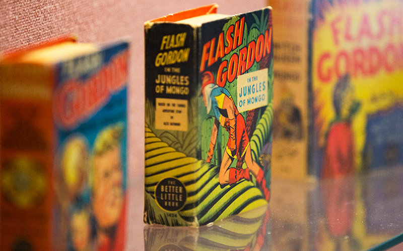Flash Gordon Books on display