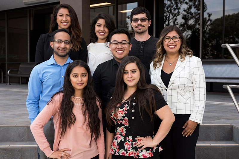 Eight students participating in the Global Titans Leadership Program