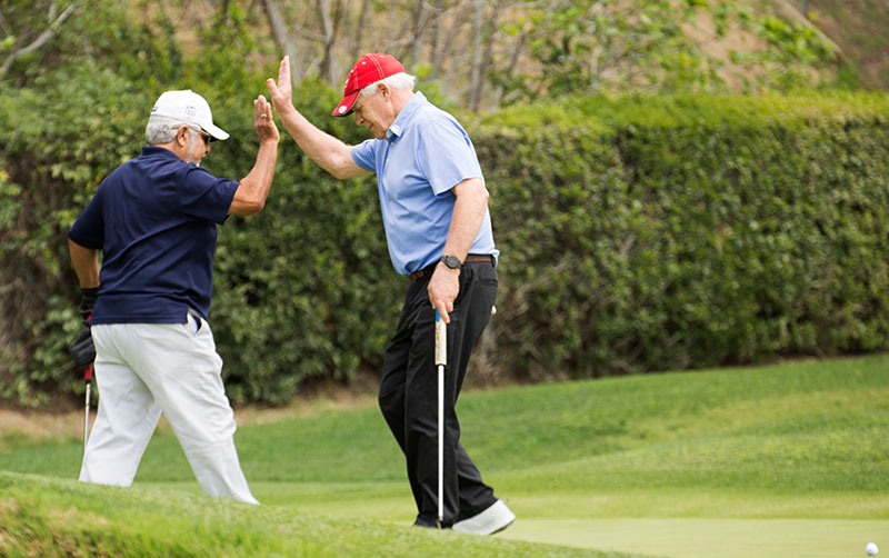 Silas Abgreo Golf Celebrating