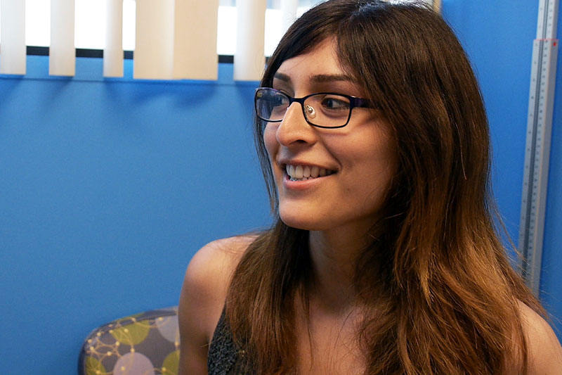 The face of a transgender Latina teenager