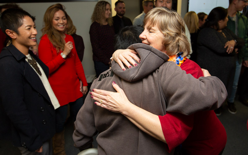 Pamela McLaren celebrates her emeriti status.