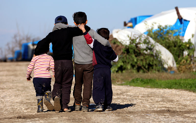 Migrant Children at camp.