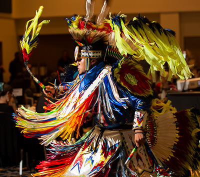 Native American Dancer Performing