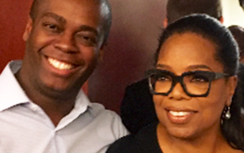 Anthony Sparks and Oprah Winfrey