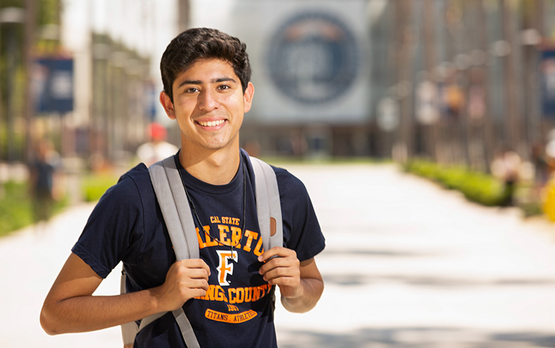 Student Athlete with Backpack