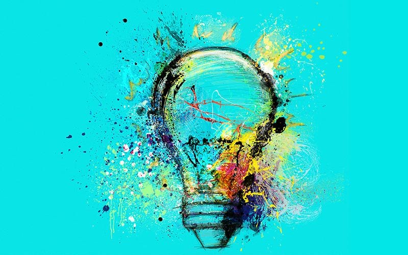 Light Bulb thinking illustration.