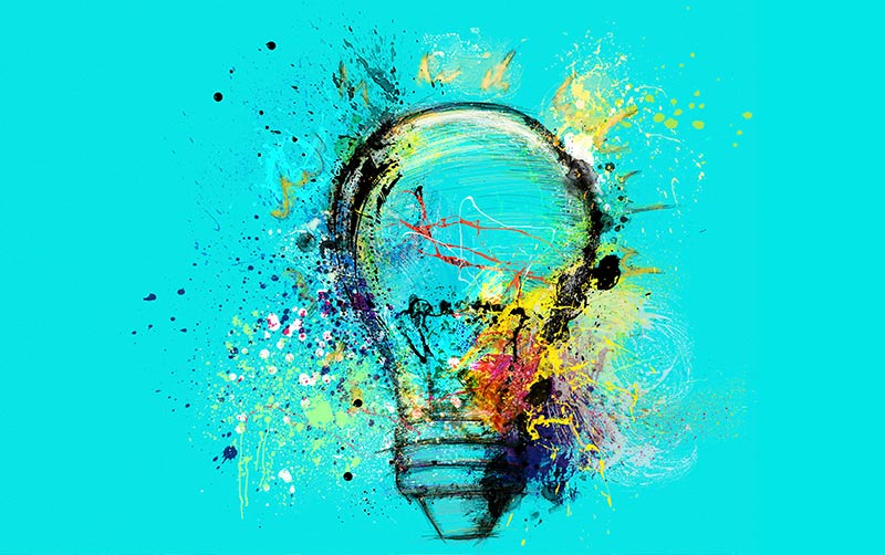 Light Bulb thinking illustration.