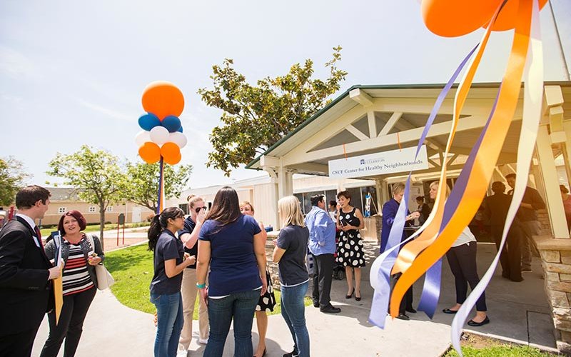 Visitors to the Center for Healthy Neigherborhoods Center.