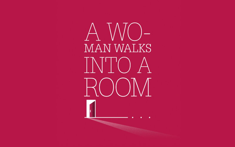 Woman Walks into Room