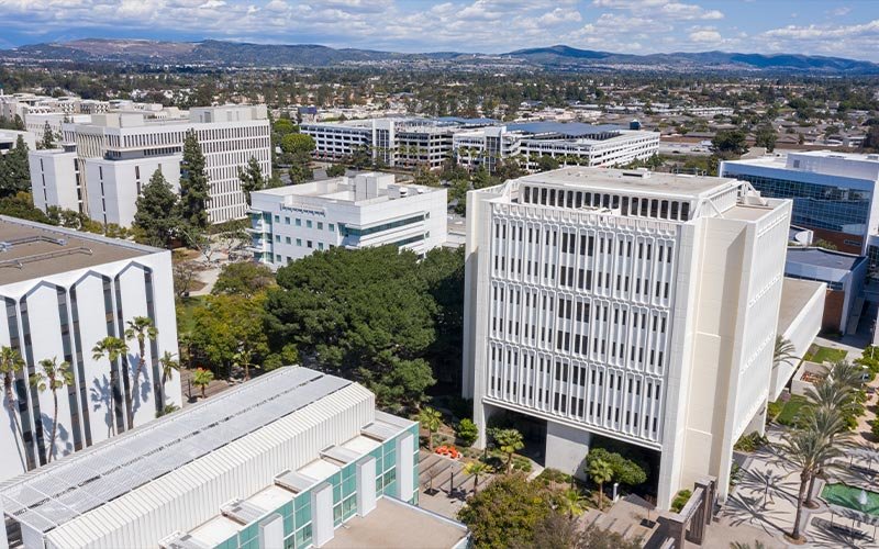 Aerial view of CSUF campus