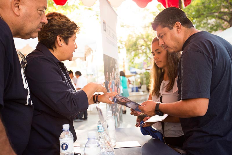 Raquel Nardi-Arroyo-Floriano gives the Calixto family college information.