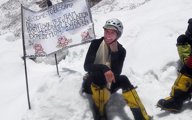 Cindy Abbott on Mt. Everest