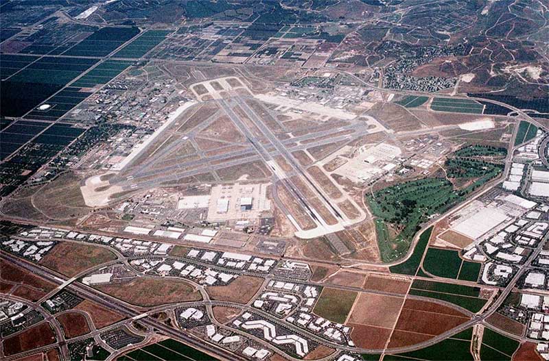 Aerial view of El Toro Marine base in the 1990s