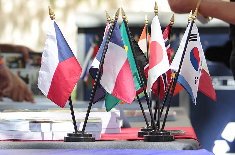group of international flags