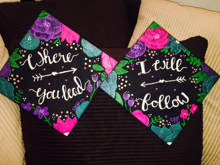 Laura Kraft in commencement regalia