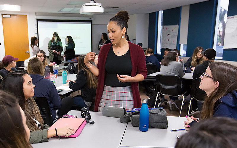 College of Education professor in classroom.