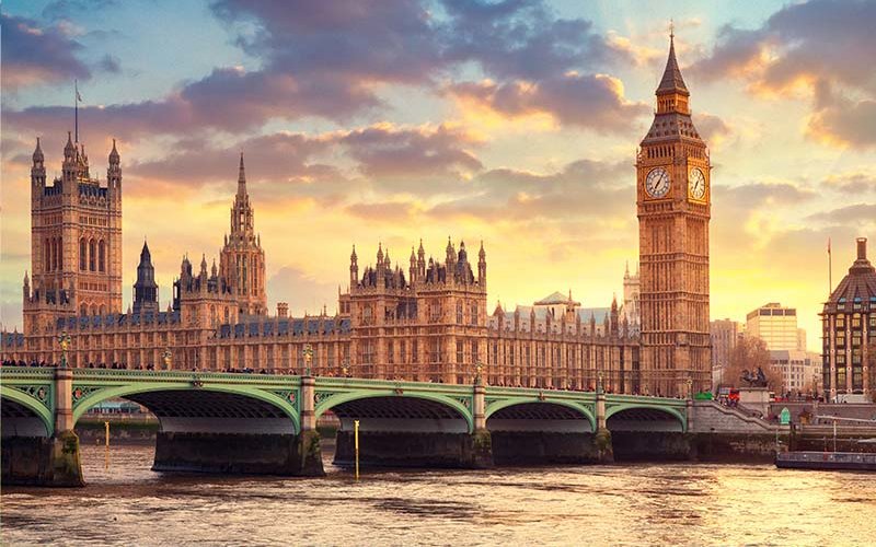 The Big Ben in London and the House of Parliament