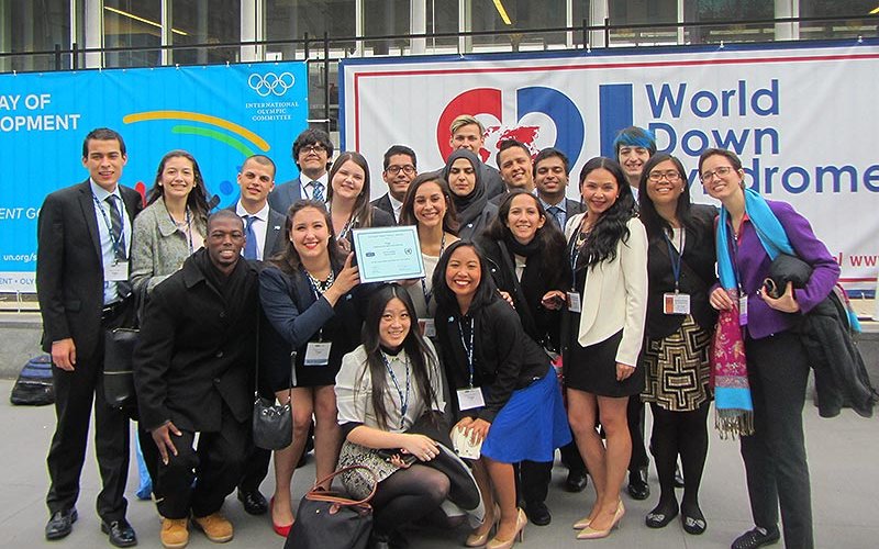 Group of model UN students