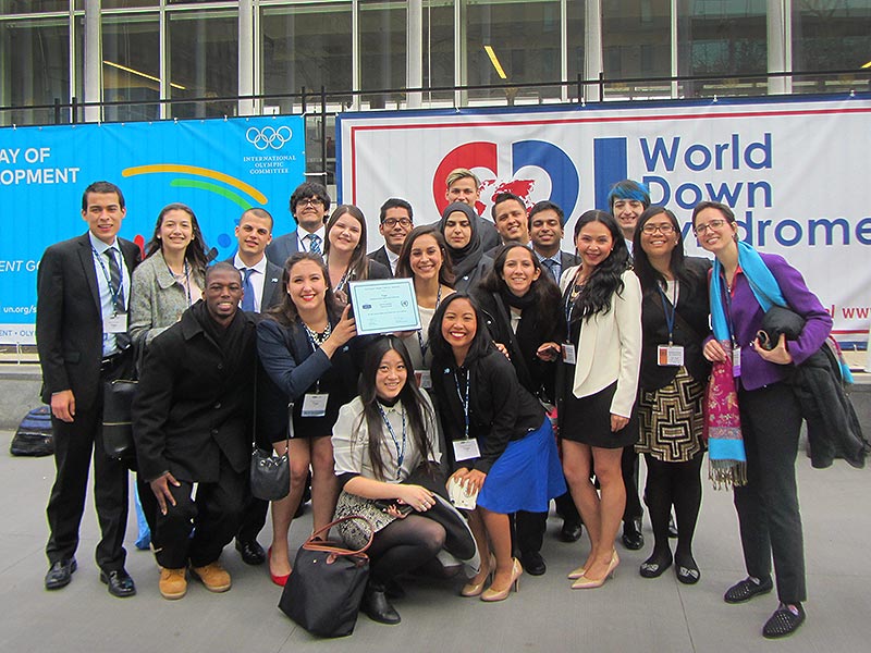 Group of model UN students