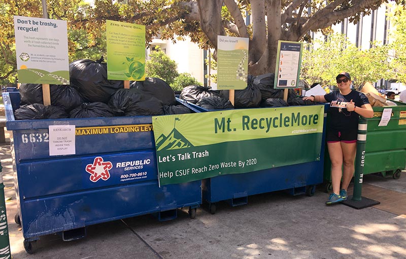 One Day's Trash: Graduate Student Researches Campus Recycling | CSUF News