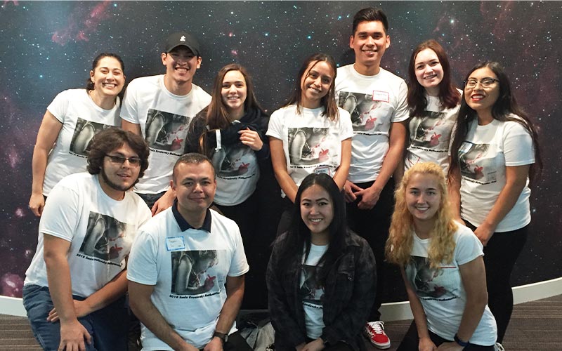 Roberto Soto with students