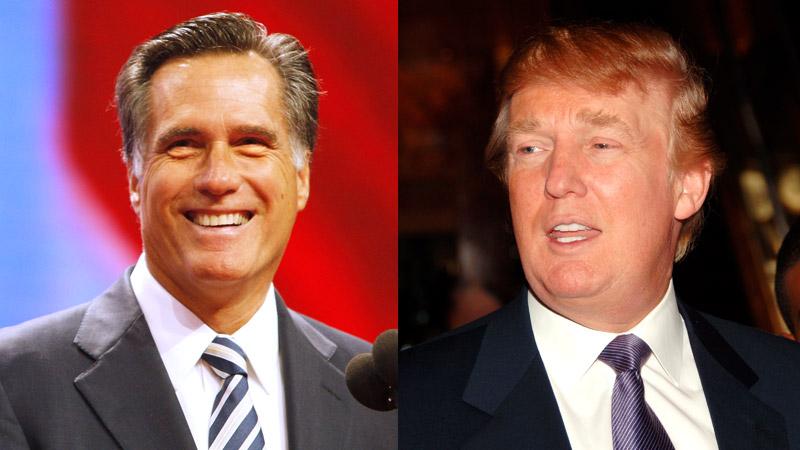 Mitt Romney and Donald Trump