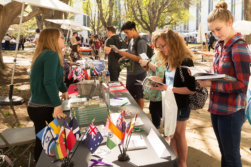 Students at the Study Abroad Fair