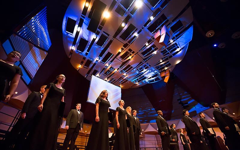 University Singers performing on stage