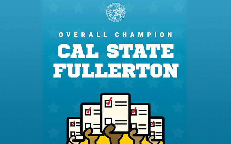 Cal State Fullerton Wins Statewide Voter Registration Competition